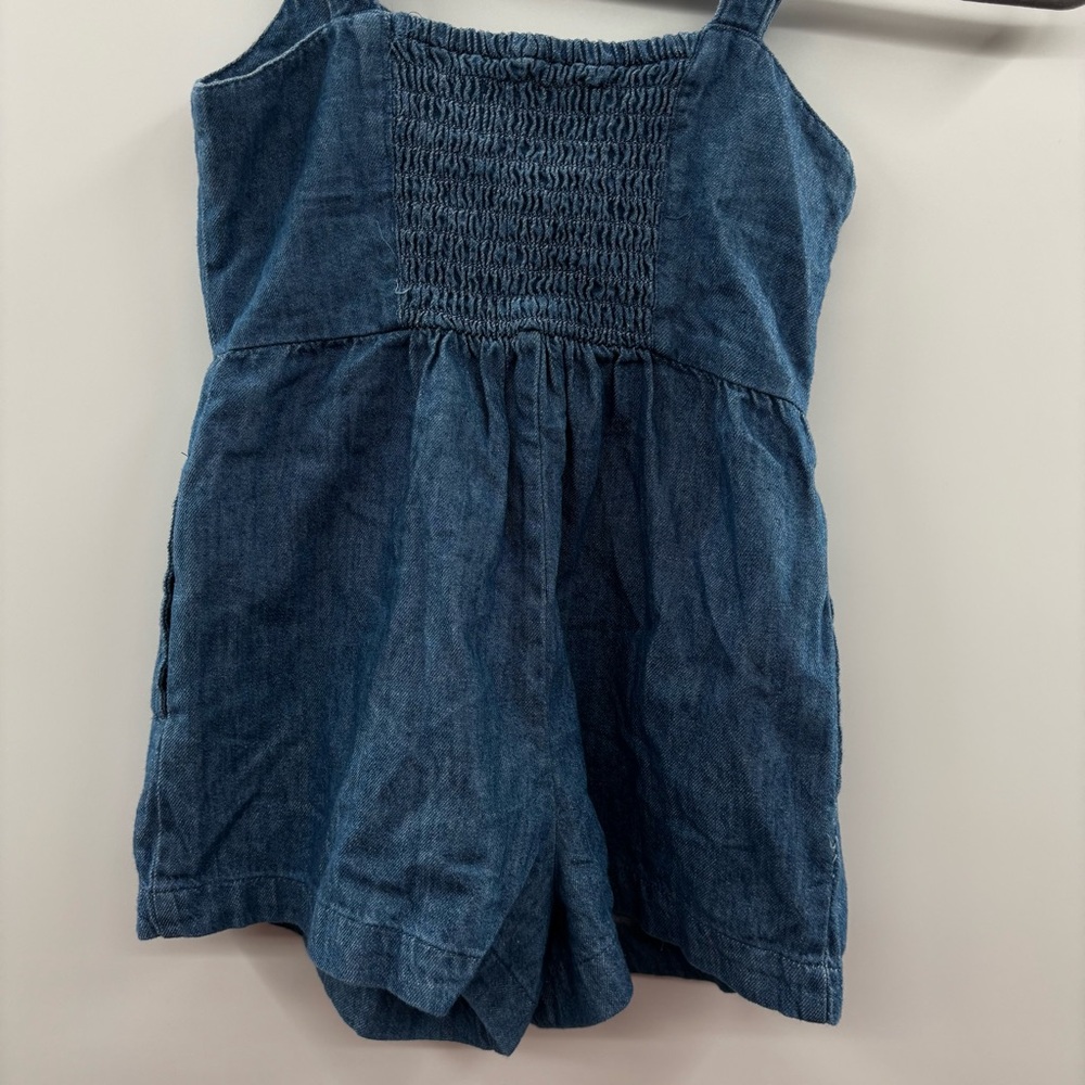 Old Navy Sleeveless Button-Front Jean Romper for Girls Medium Wash Size Medium - Picture 7 of 7